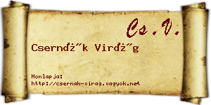 Csernák Virág névjegykártya